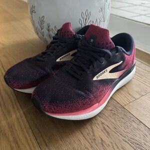 Brooks Ghost 16 Running Shoes Womens Sz 11.5 Sneakers Peacoat Apricot 1204071B42